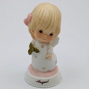 Lefton August Birthday Angel Cake Topper